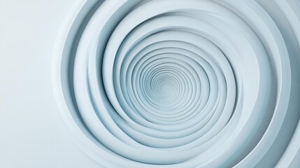 Abstract spiral plaster piece, dynamic and minimalist