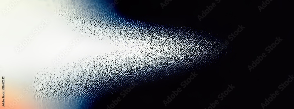 Poster an abstract background with a grainy gradient of blue, red, and yellow, glowing color waves on a bla