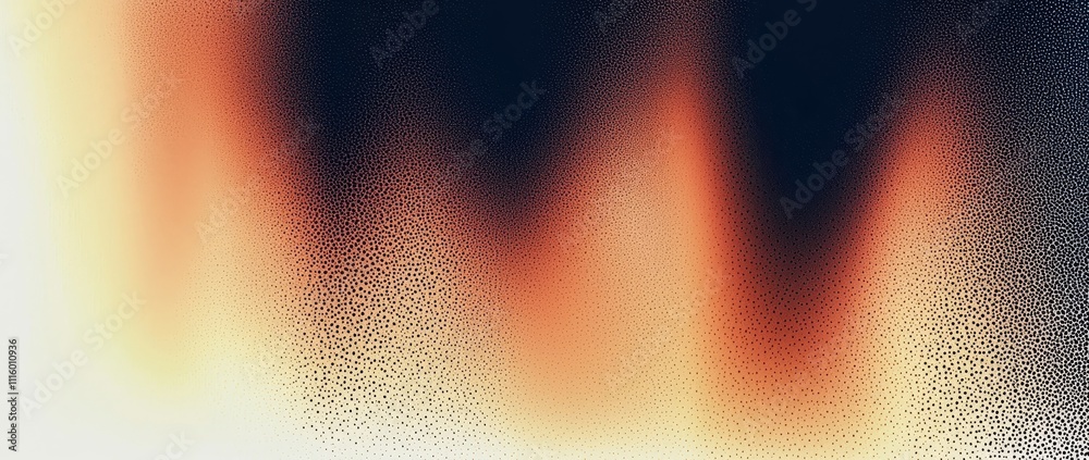 Aufkleber a textured banner or poster header design with a grainy gradient background in shades of orange, whi