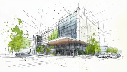 Obraz premium Green engineering and sustainable engineering projects are implemented in this city. The city is committed to developing innovative green engineering projects.