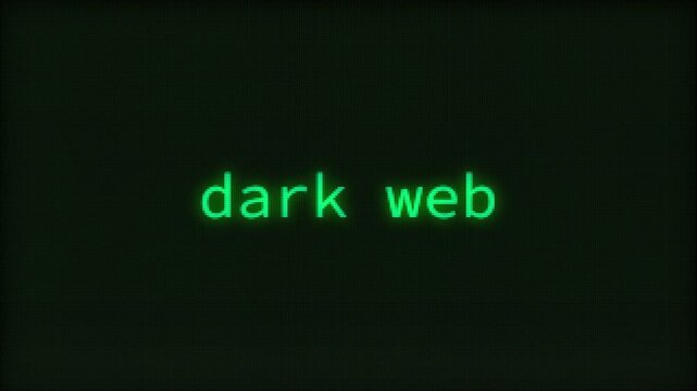 Dark Web, Typing Text, Retro Computer Screen