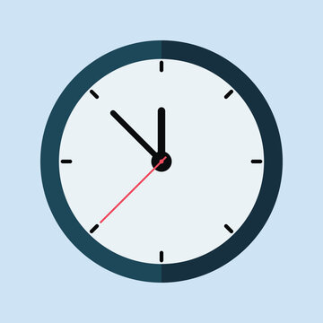 recommend clip art: Wall clock. Simple wall clock. Minimalist watch. Classic design wall clock. Analog clock. Vector illustration