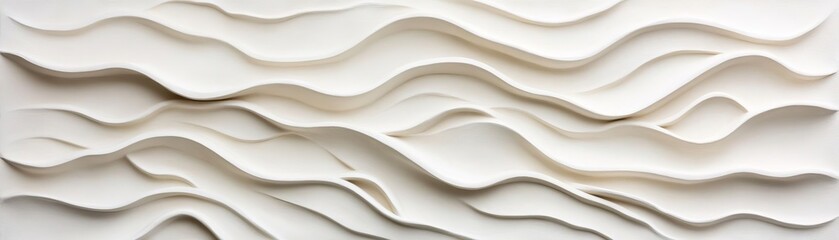 Obraz premium Textured plaster relief of cascading water, evoking motion and energy