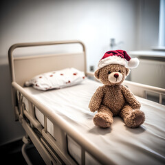 teddy bear with Santa hat