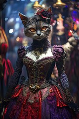 Obraz premium Cat carnival costume dressed