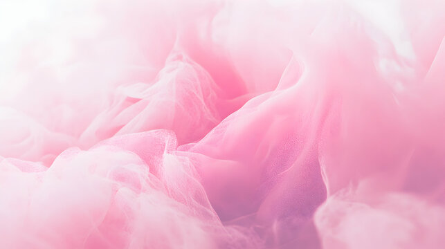 Soft pink tulle fabric background texture, delicate and airy, perfect for wedding invitations or feminine designs.