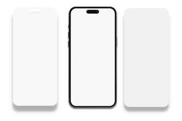 Smartphone mockup and social media stories interface mockup. Social media mobile app page template design for user carousel stories feed. App interface frame template presentation on social network