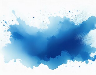 Obraz premium blue watercolor splash on white isolate background