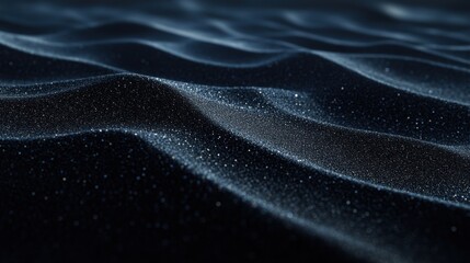 Abstract black sand wave. Generative AI