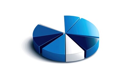 Obraz premium Pie chart illustrating the composition of debt and equity in the weighted average cost of capital, perfect for business presentations.