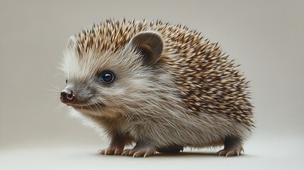 Obraz premium Pencil detailed standing hedgehog artwork hand drawn wildlife artistic masterpiece