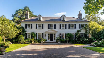 Classic Hamptons Home with Hydrangea Gardens, Southampton Beach Estate