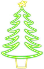 Neon Light Christmas Tree