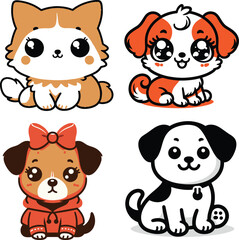 Cute Puppy Dog Vector 