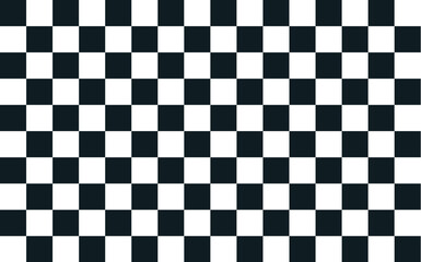 Black and white checkered pattern chess background. Classic geometric design featuring alternating square tiles.