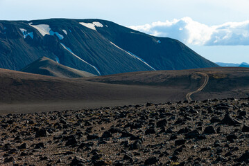 Beautiful nature in the Icelandic highlands