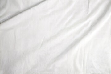 Minimalistic White Wrinkled Fabric Texture: Soft Bedding Sheet Background