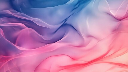Obraz premium abstract background with smooth wavy lines in pink and blue colors.