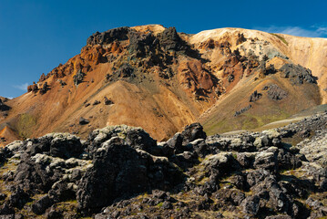 Fototapeta premium Landamannalaugar, famous highland area in Iceland,