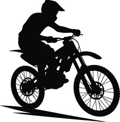 Fototapeta premium silhouette of a biker