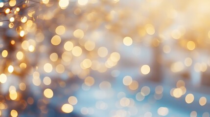 Obraz premium Twinkling Lights: A mesmerizing display of glowing lights creates a soft and dreamy bokeh effect, perfect for adding a touch of enchantment to any project.