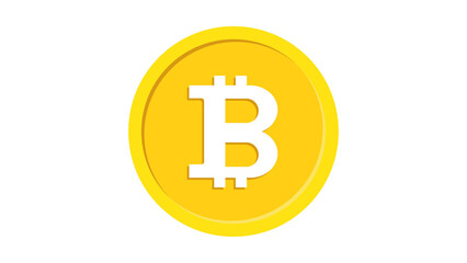 Bitcoin Icon Illustration Vector for Cryptocurrency and Digital Currency Themes.