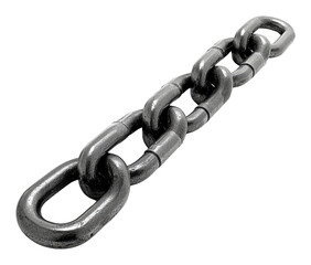Obraz premium Strong Metal Chain Link Closeup Industrial Strength Steel Bond Connection