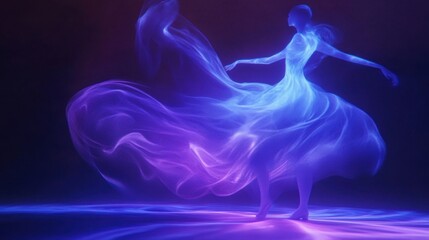 Fototapeta premium Dynamic 3D abstract shapes. Generative AI