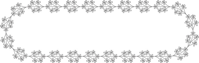 Obraz premium Decorative Floral Frame Illustration 