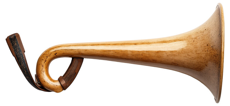 PNG Vintage ear trumpet with wooden texture