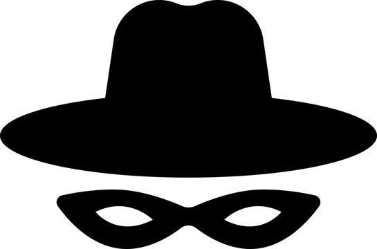 Incognito icons. Collection of anonymous and strangers