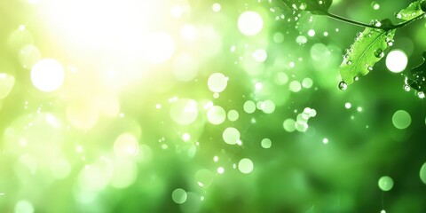 Obraz premium Blurred Green Background in Nature with Bokeh Effect Representing the Freshness of Spring and the Beauty of Natural Light