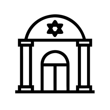 black synagogue icon clip art preview