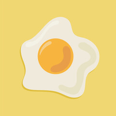 fried egg vector illustration