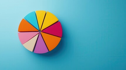 Obraz premium A pie chart showing the contribution of various sectors eg