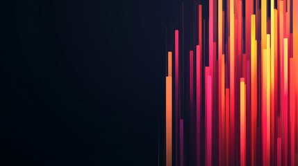 Obraz premium health insurance concept. Abstract colorful vertical lines on a dark background.
