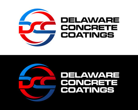 Letters DCC industrial monogram concrete company logo design.