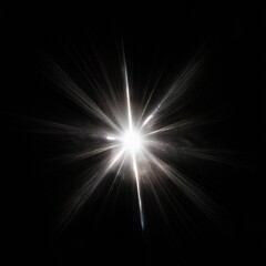 Fototapeta premium Burst Light Effect with Flare isolated in Black Solid Background