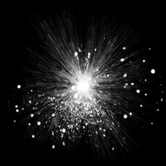 Fototapeta premium Burst Light Effect with Flare isolated in Black Solid Background