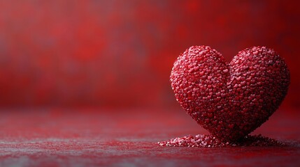 Obraz premium A Beautiful Red Sugar Heart Symbolizing Love and Affection