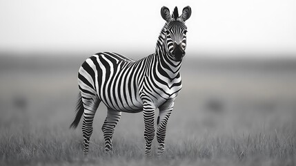 Obraz premium Zebra animal pencil wallpaper for wildlife lovers and nature themed home decor