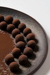Dark chocolate truffles