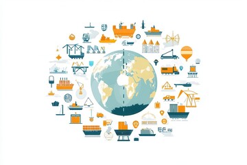 Global Shipping Logistics and Transportation Concepts