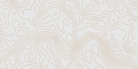 Obraz premium Abstract Orange and white background topography map Topographic map patterns, topography line map. Vintage outdoors style. Topographic Map Seamless Pattern. Abstract pattern with circle.