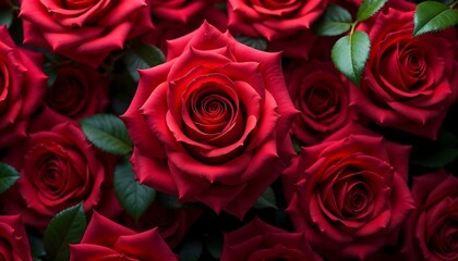 Fototapeta premium red roses background