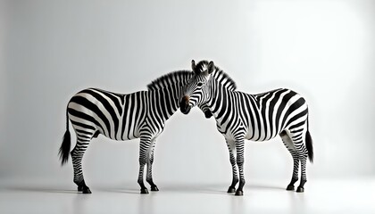 Fototapeta premium zebra on white