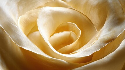 Soft cream silk fabric showcasing intricate textures resembling a delicate flower petal in natural light. Perfect for elegant design concepts.