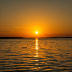 Naklejka premium sunset over the sea