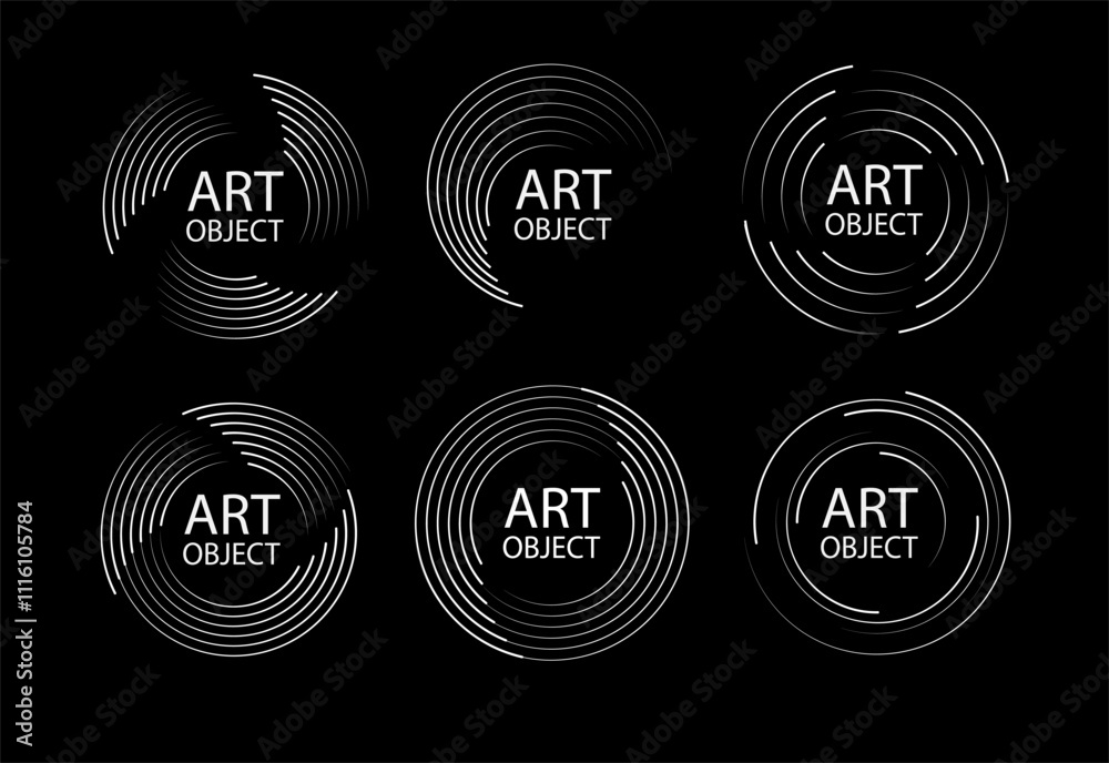 Wall mural speed lines in circle form. radial speed lines in circle form. black thick halftone dotted speed lin