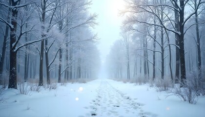 Obraz premium trees in the snow